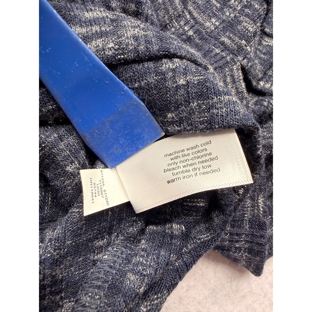 Lane Bryant Blue Marled Space Dye Turtleneck Dolman Sleeve Top 14/16 Plus Size - Picture 8 of 8